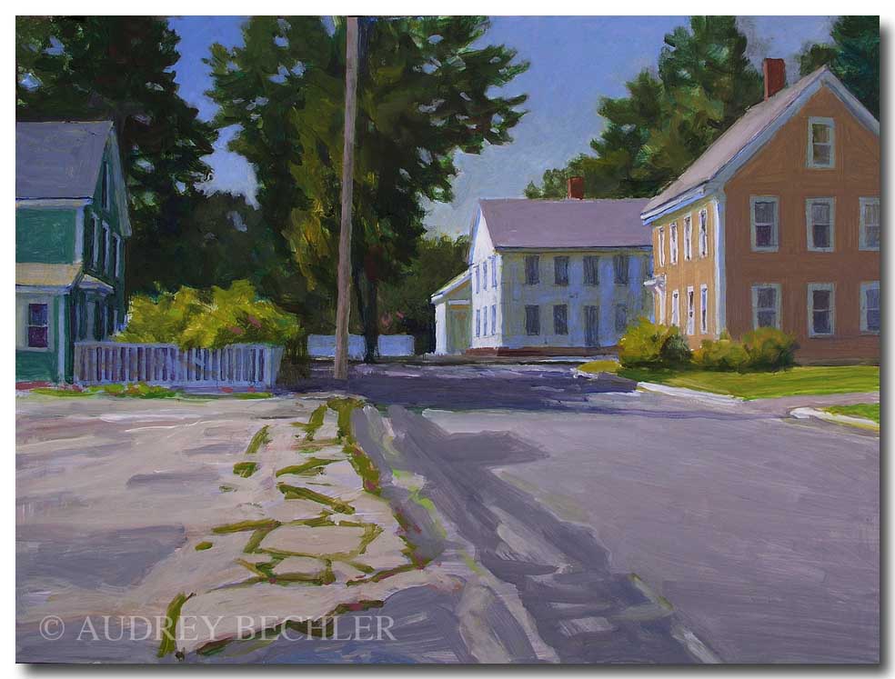 Street Scene, Acrylic, Audrey Bechler Eugene, ME