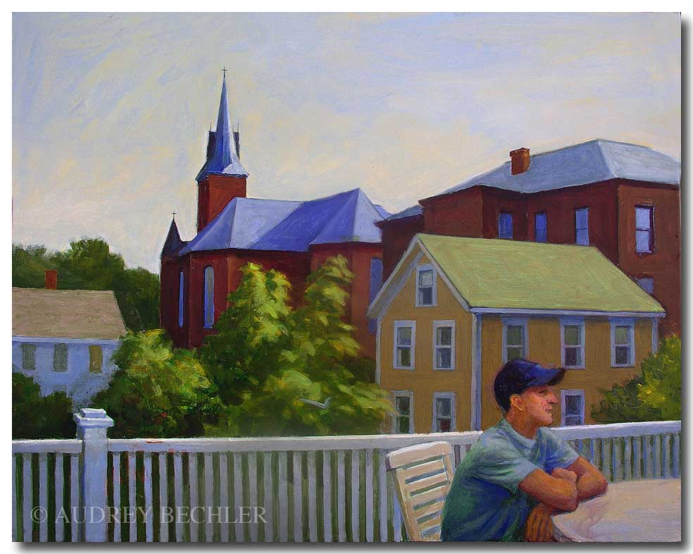 View From The deck, Acrylic, Audrey Bechler Eugene, ME