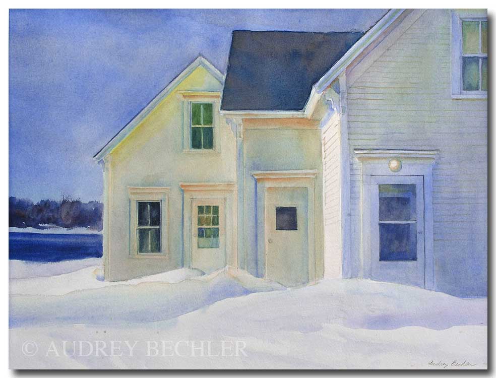 Winter Light, Acrylic, Audrey Bechler Eugene, ME