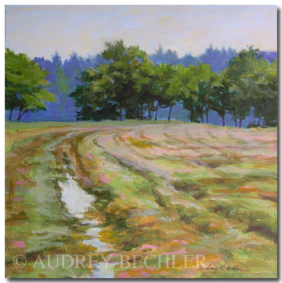 Misty Summer Day, Acrylic, Audrey Bechler Eugene, ME