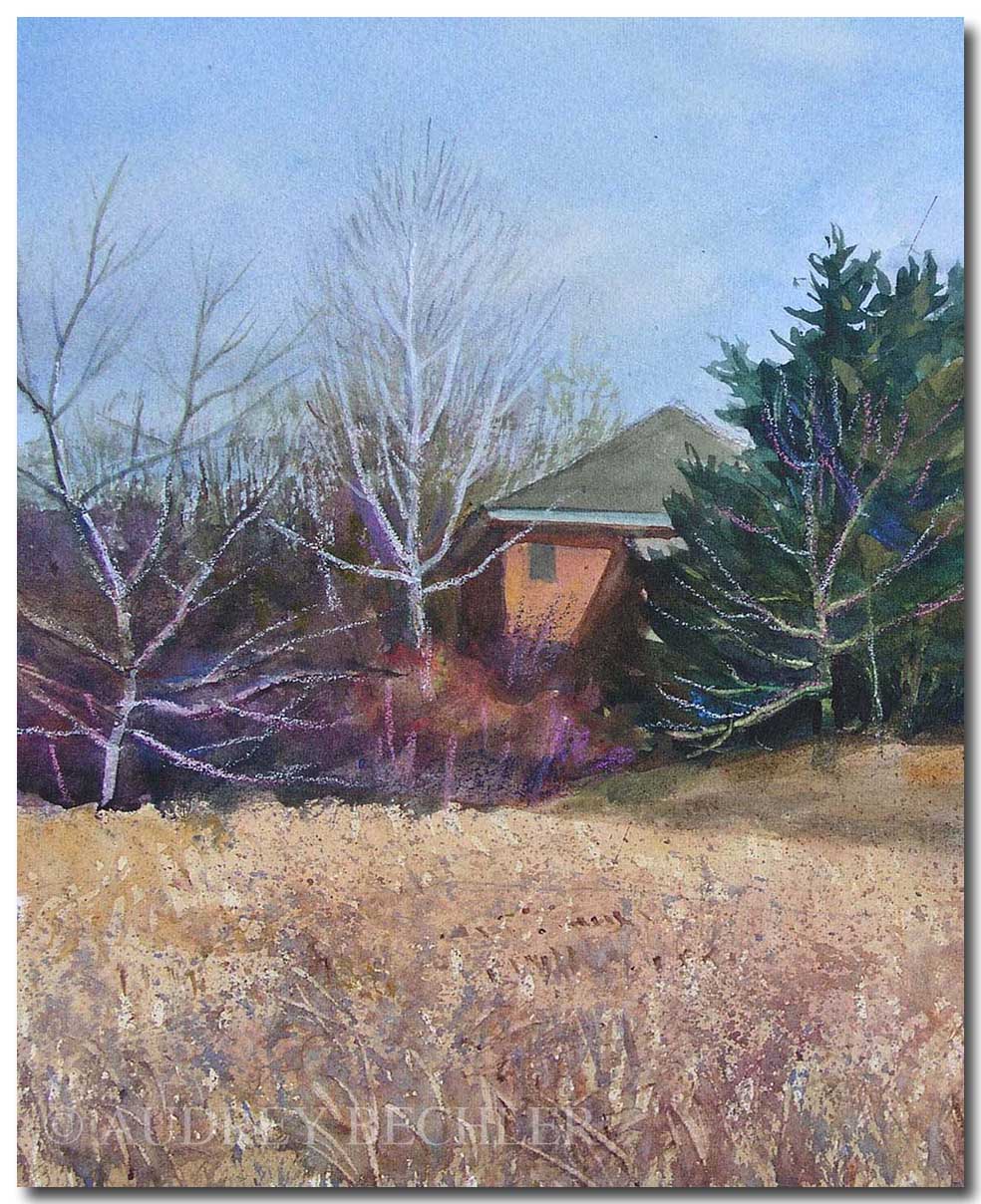 Neighbor's House, Acrylic, Audrey Bechler Eugene, ME