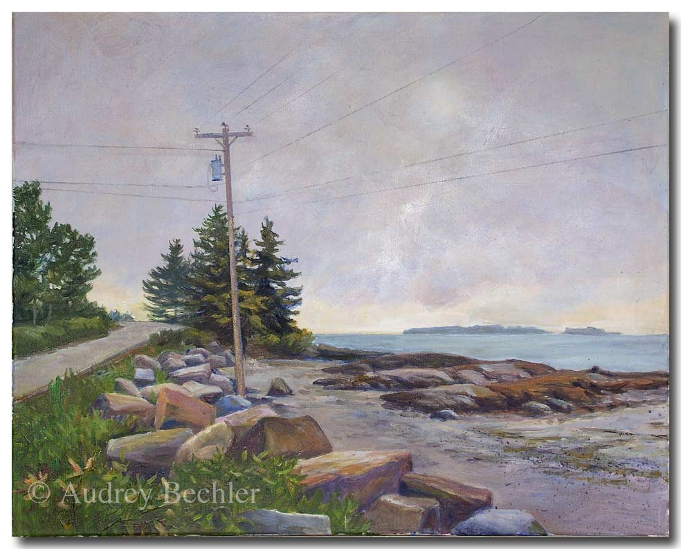 Shore Road   , Acrylic, Audrey Bechler Eugene, ME