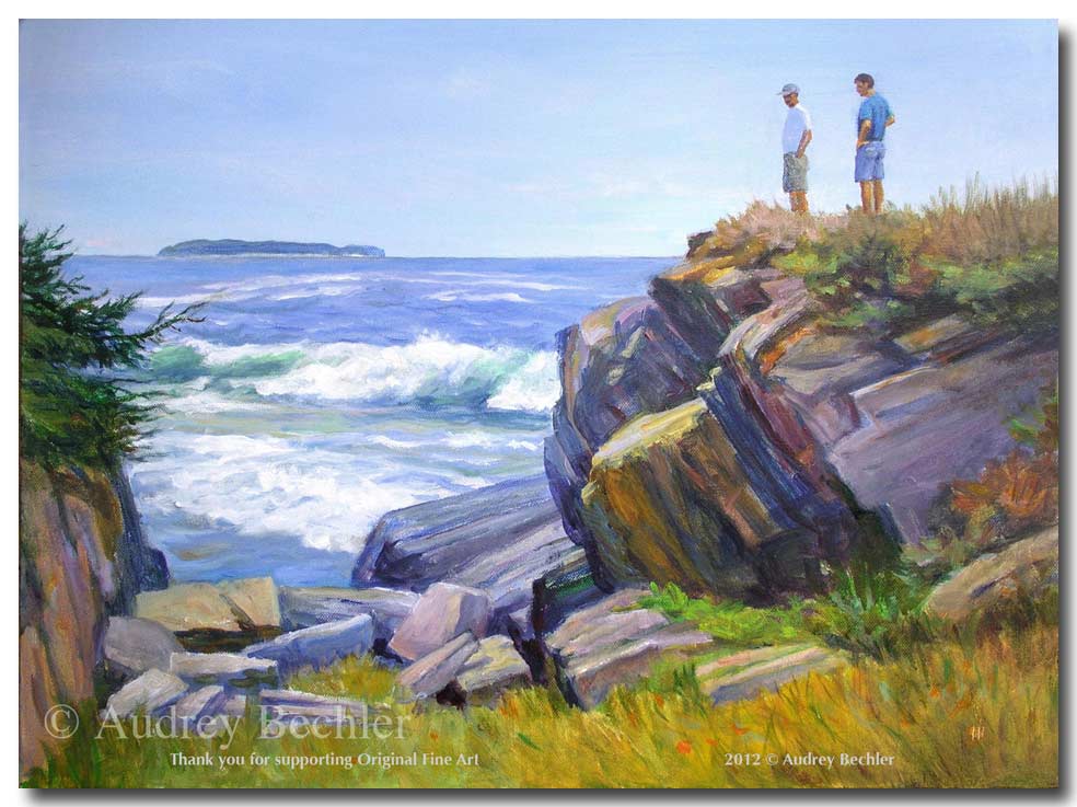 Surf Watchers   , Acrylic, Audrey Bechler Eugene, ME