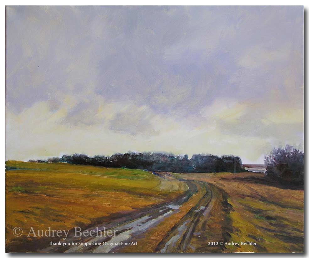 Farm Road   , Acrylic, Audrey Bechler Eugene, ME