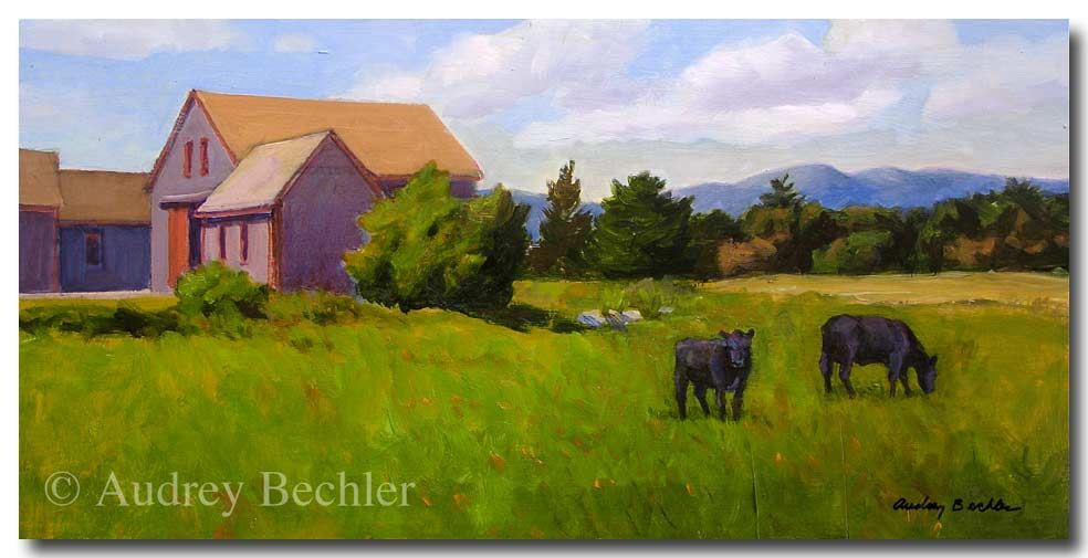 Farm Pastures       , Acrylic, Audrey Bechler Eugene, ME