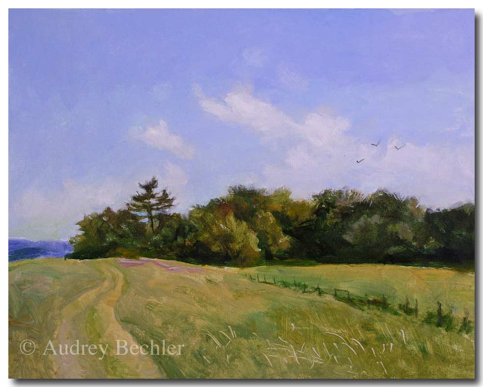 Road Across the Field             , Acrylic, Audrey Bechler Eugene, ME