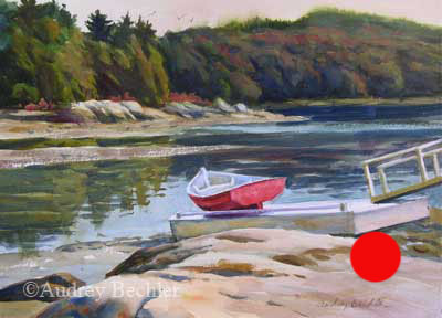 #578 'Boat and Reflections' by Audrey Bechler Eugene, OR