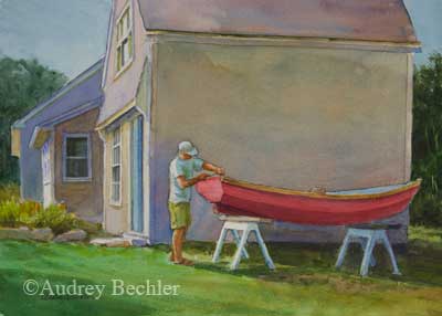 #624 'Fixing the Boat' by Audrey Bechler Eugene, OR