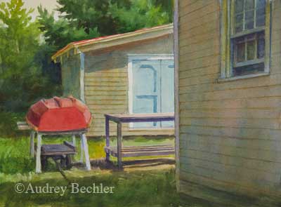 #634 'Out by the Shed' by Audrey Bechler Eugene, OR