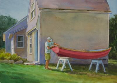 #624 'Fixing the Boat' by Audrey Bechler Eugene, OR