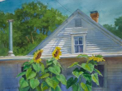 #671 'Three Sunflowers' by Audrey Bechler Eugene, OR