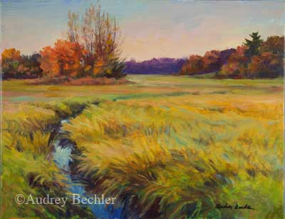 #580 'Marsh in Fall' by Audrey Bechler Eugene, OR