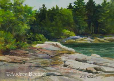 #621 'Back Cove Shore II' by Audrey Bechler Eugene, OR