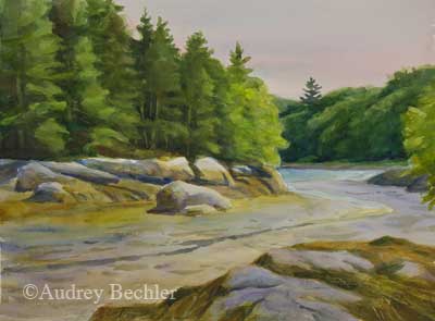 #631 'Low Tide at Back Cove' by Audrey Bechler Eugene, OR