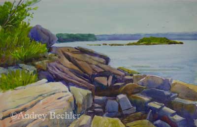 #635 'Pitcher Cove Rocks II' by Audrey Bechler Eugene, OR