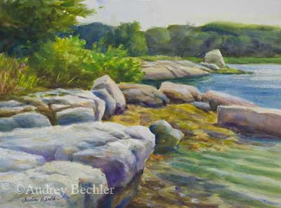 #648 'Tides Up at Pitcher Cove' by Audrey Bechler Eugene, OR