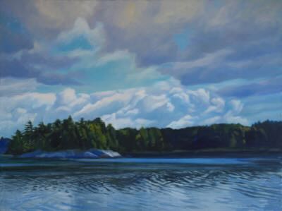 #609 'Sky and Island Reflections' by Audrey Bechler Eugene, OR