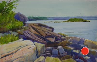 #635 'Pitcher Cove Rocks II' by Audrey Bechler Eugene, OR