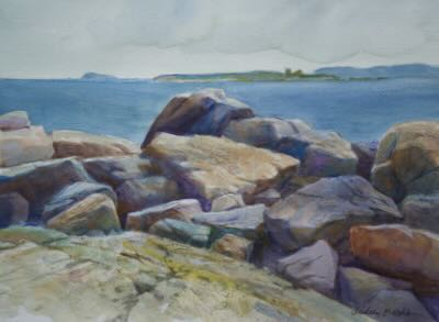 #675 'Rocks at Marshall Point' by Audrey Bechler Eugene, OR