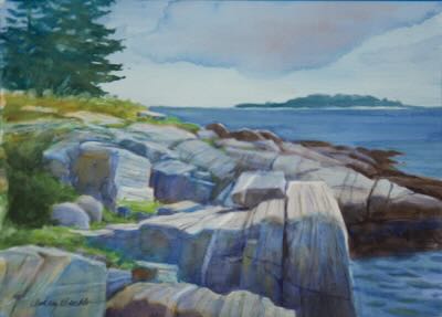 #677 'Pemaquid Rocks' by Audrey Bechler Eugene, OR