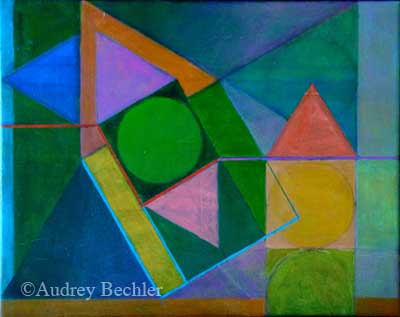 #587 'Green Circles' by Audrey Bechler Eugene, OR