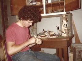 Doug Bechler Carving 1981 in Newburyport, MA