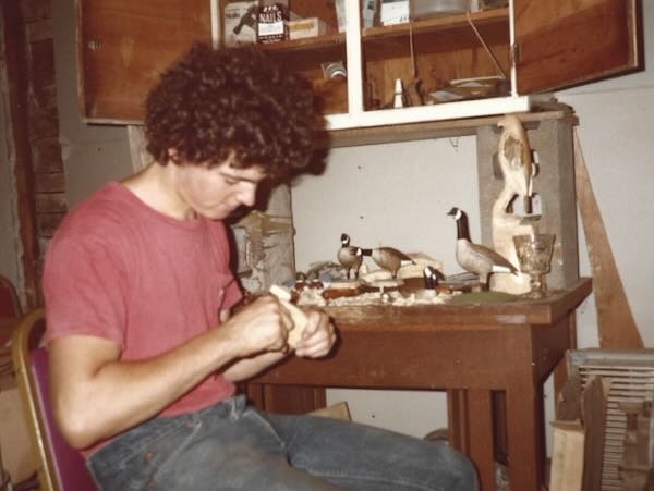 Doug Bechler Carving a small decoy