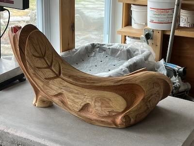 Carved batter Bowl by 	Douglas Bechler